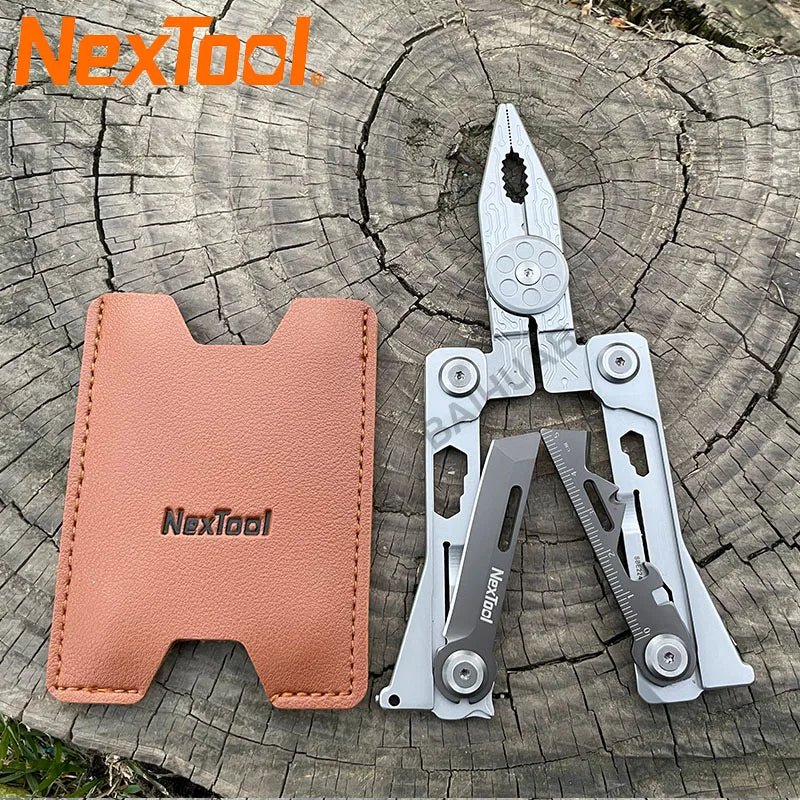 Nextool Silver Blade EDC Tool 14 - in - 1 Multi - Tool with Leather Bag - Homebound Essentials