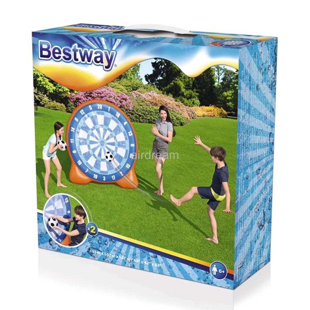 Outdoor Inflatable Dart Board Soccer Game - Full PVC Football Shooting Dart Board with Balls for Kids’ Sports Fun - Homebound Essentials