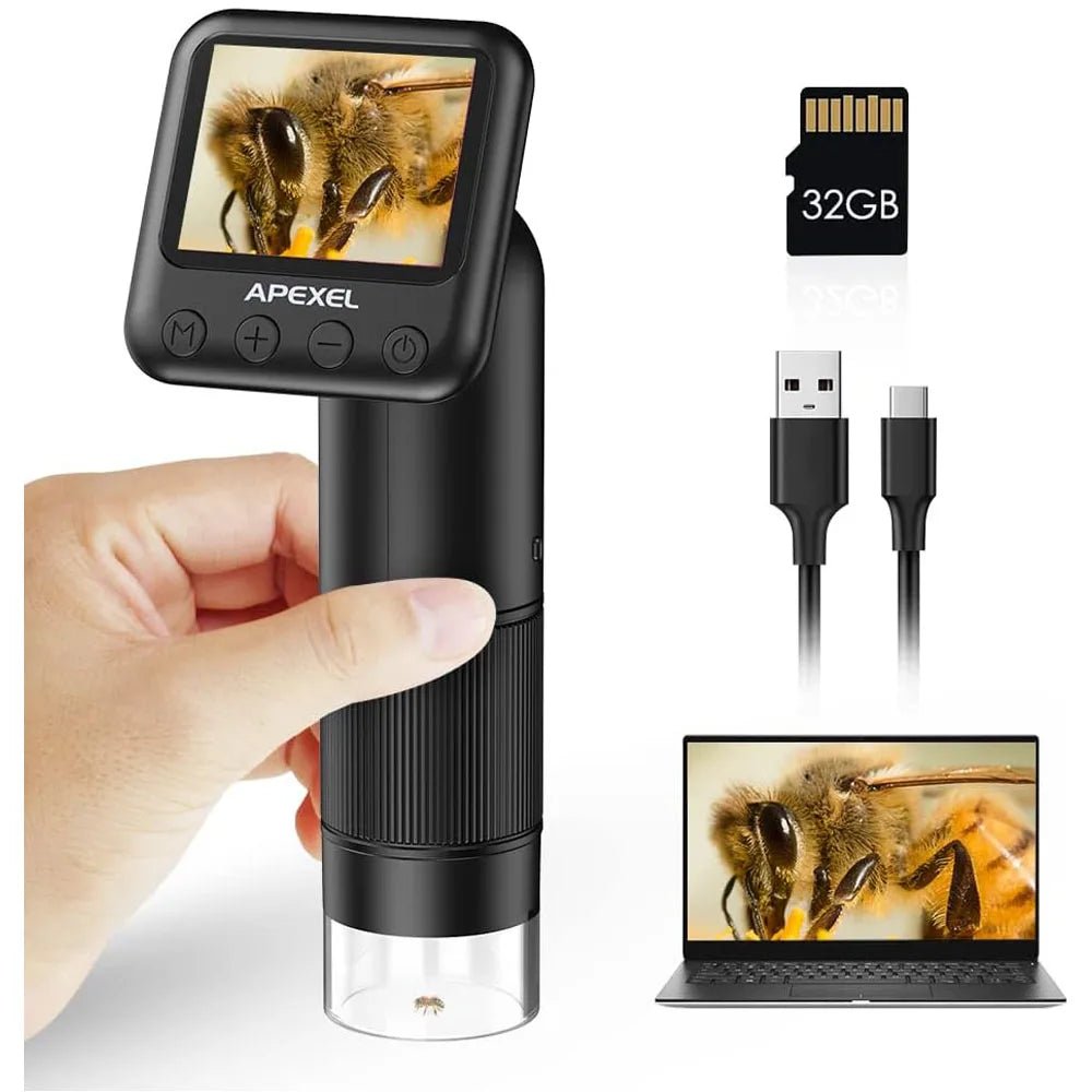 Premium Handheld 800X HD Digital Microscope with 2 Inch LCD Screen - Homebound Essentials