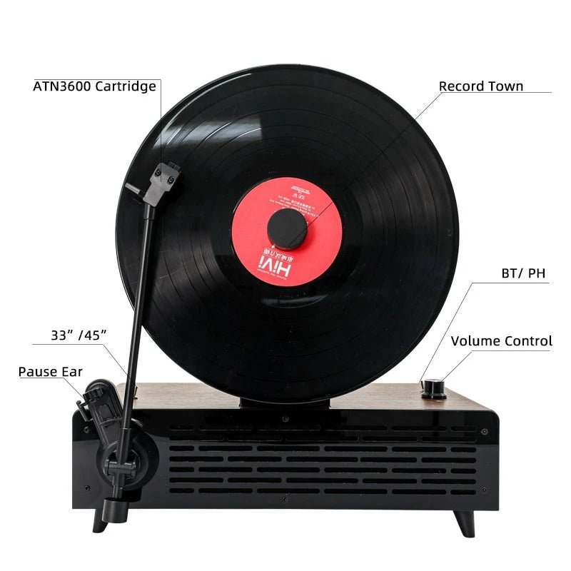 Premium Unique Vertical Vinyl Record Player - Homebound Essentials