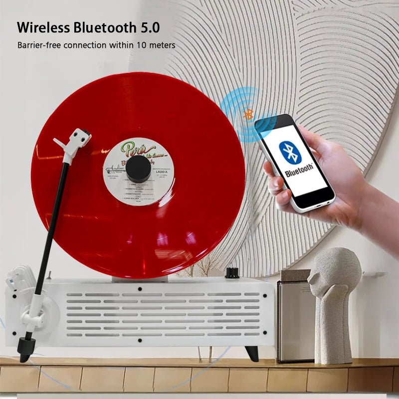 Premium Unique Vertical Vinyl Record Player - Homebound Essentials