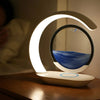 Quicksand Table Lamp with Wireless Charging – 3D Hourglass Sand Painting Night Light - Homebound Essentials
