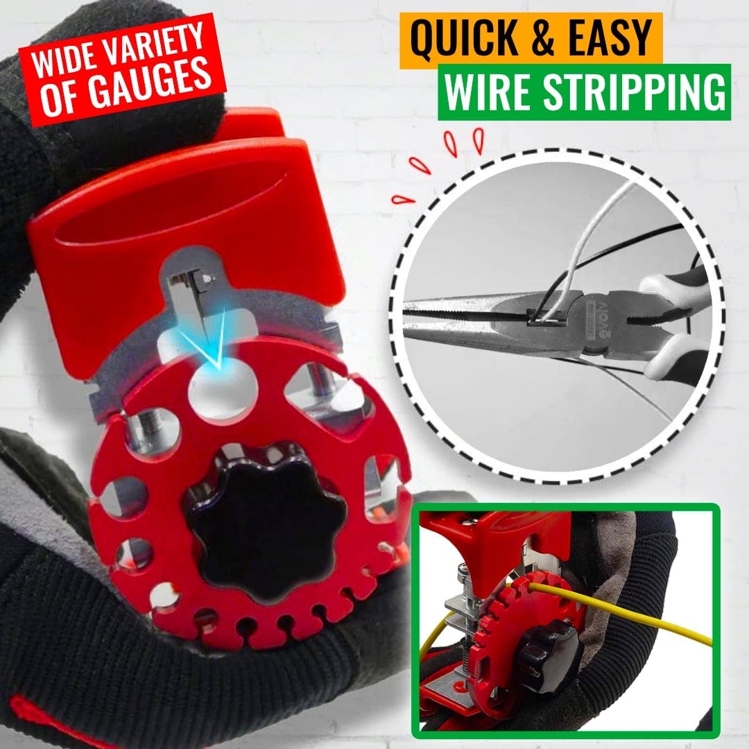 QuikStrip - Universal Versatile Handheld Quick Wire Stripper - Homebound Essentials