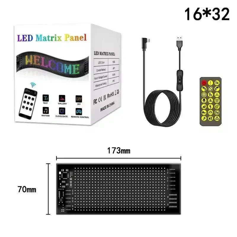Rayhome Devil Eyes LED Display: Programmable Scrolling Sign for Vehicles - Homebound Essentials
