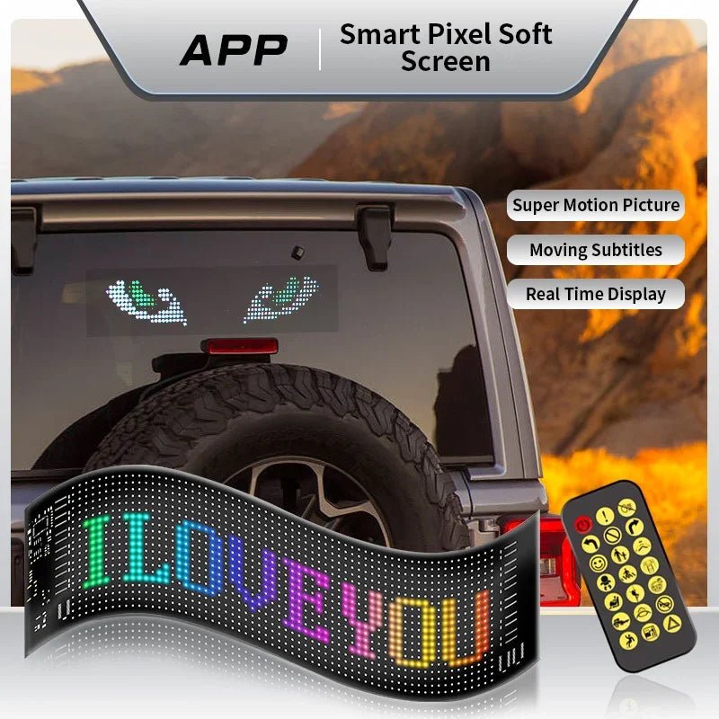 Rayhome Devil Eyes LED Display: Programmable Scrolling Sign for Vehicles - Homebound Essentials