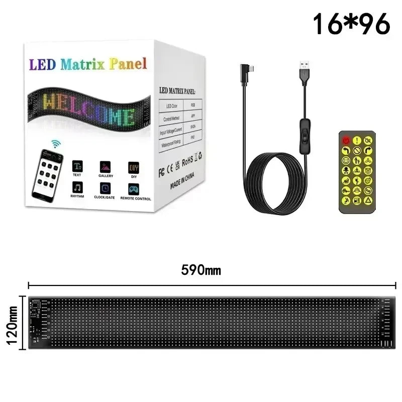 Rayhome Devil Eyes LED Display: Programmable Scrolling Sign for Vehicles - Homebound Essentials