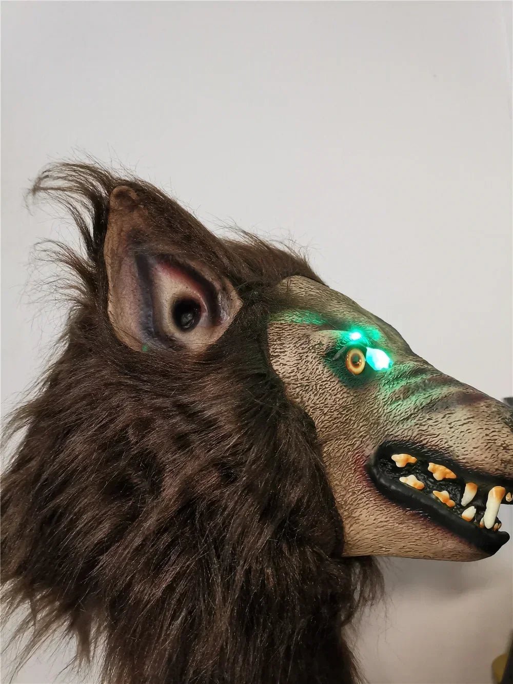 Realistic LED Halloween Latex Wolf Head Hair Mask - Homebound Essentials
