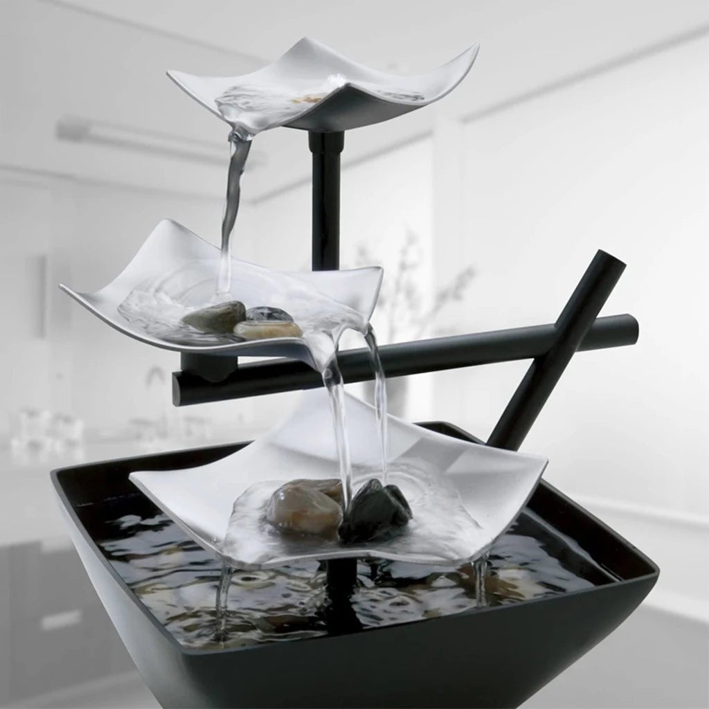 Relaxation Indoor Tabletop Fountain - Desktop Water Fountain for Stress Relief & Decoration - Homebound Essentials