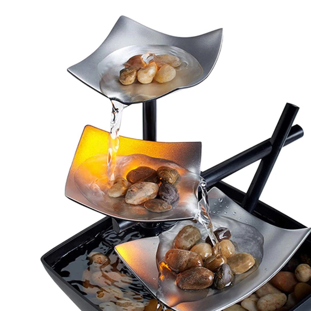Relaxation Indoor Tabletop Fountain - Desktop Water Fountain for Stress Relief & Decoration - Homebound Essentials