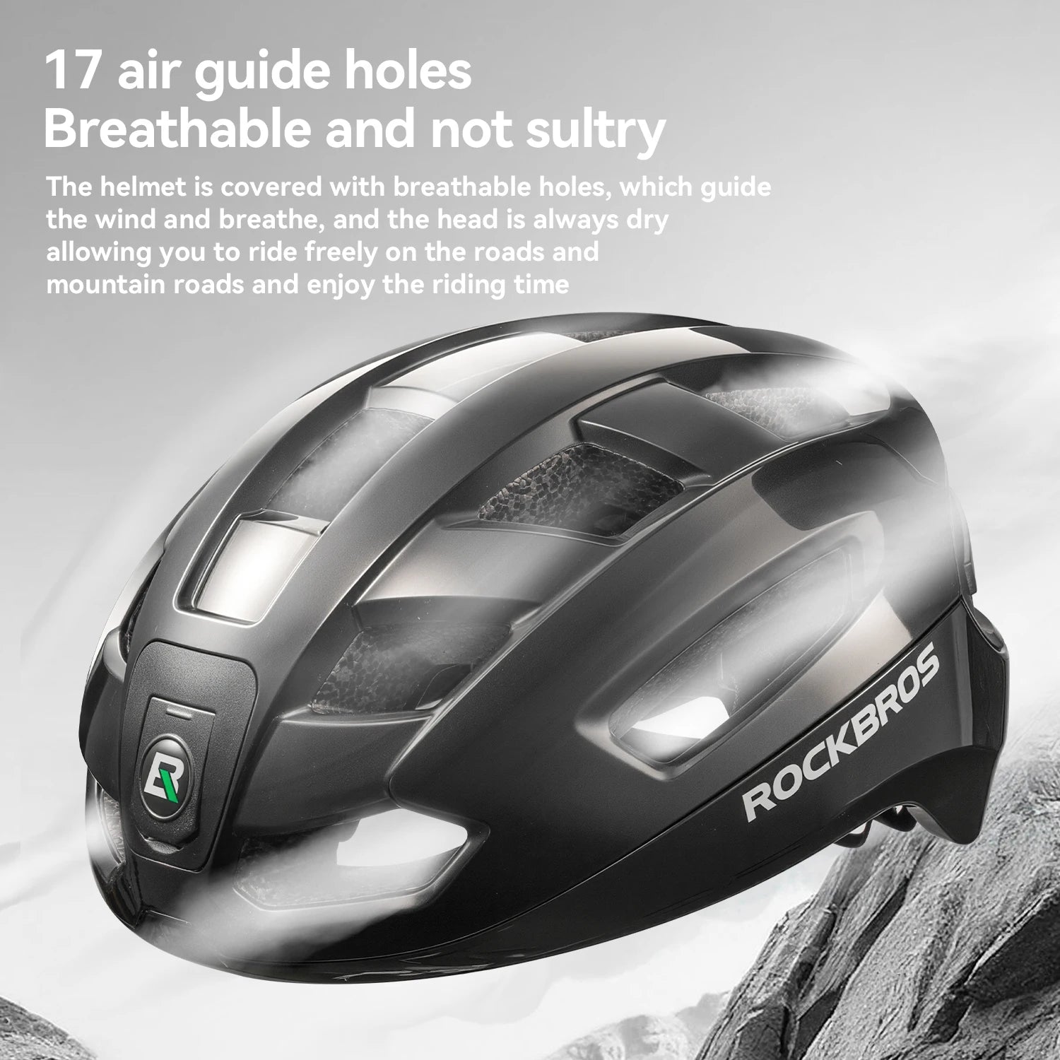 ROCKBROS Bike Helmet with Integrated Smart Light - Homebound Essentials