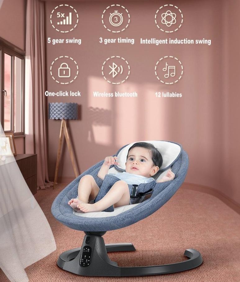 Rocky - Smart Baby Swing & Bluetooth Rocker - Homebound Essentials