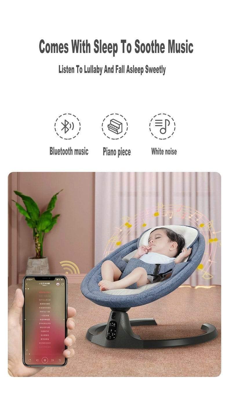 Rocky - Smart Baby Swing & Bluetooth Rocker - Homebound Essentials