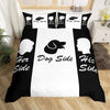 Romantic Black & White Polyester Duvet Cover Set - Homebound Essentials