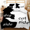 Romantic Black & White Polyester Duvet Cover Set - Homebound Essentials