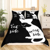 Romantic Black & White Polyester Duvet Cover Set - Homebound Essentials