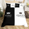 Romantic Black & White Polyester Duvet Cover Set - Homebound Essentials