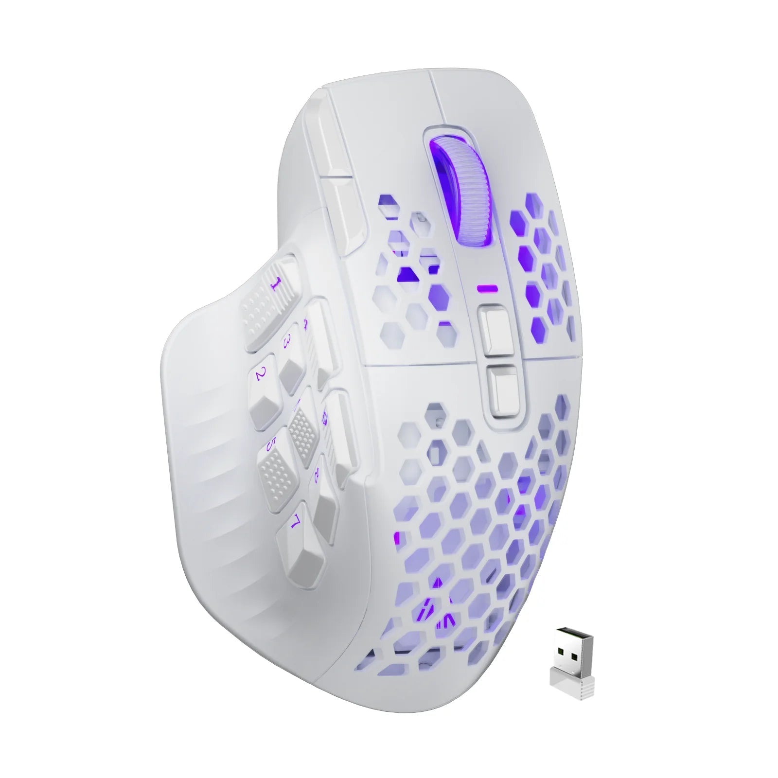 SM809 Pro Wireless MMO Gaming Mouse 16 Side Buttons 24000 DPI RGB Honeycomb Programmable Macro Wireless mouse - Homebound Essentials