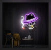 Smoking Skull Head Neon Sign: Game Room Wall Art & LED Neon Decor - Homebound Essentials