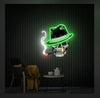 Smoking Skull Head Neon Sign: Game Room Wall Art & LED Neon Decor - Homebound Essentials