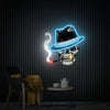 Smoking Skull Head Neon Sign: Game Room Wall Art & LED Neon Decor - Homebound Essentials