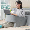 Soft Reading Pillow with Arm Rest | Lap Desk Pillow for Gaming, Working, Sitting on Floor or Sofa | Removable & Washable Cover - Homebound Essentials