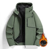 SoftShield Fleece - Lined Hooded Jacket: Fleece - Lined Thickened Loose - Fit Hooded Clerical Collar Softshell Jacket - Homebound Essentials