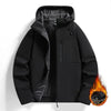 SoftShield Fleece - Lined Hooded Jacket: Fleece - Lined Thickened Loose - Fit Hooded Clerical Collar Softshell Jacket - Homebound Essentials