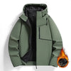 SoftShield Fleece - Lined Hooded Jacket: Fleece - Lined Thickened Loose - Fit Hooded Clerical Collar Softshell Jacket - Homebound Essentials