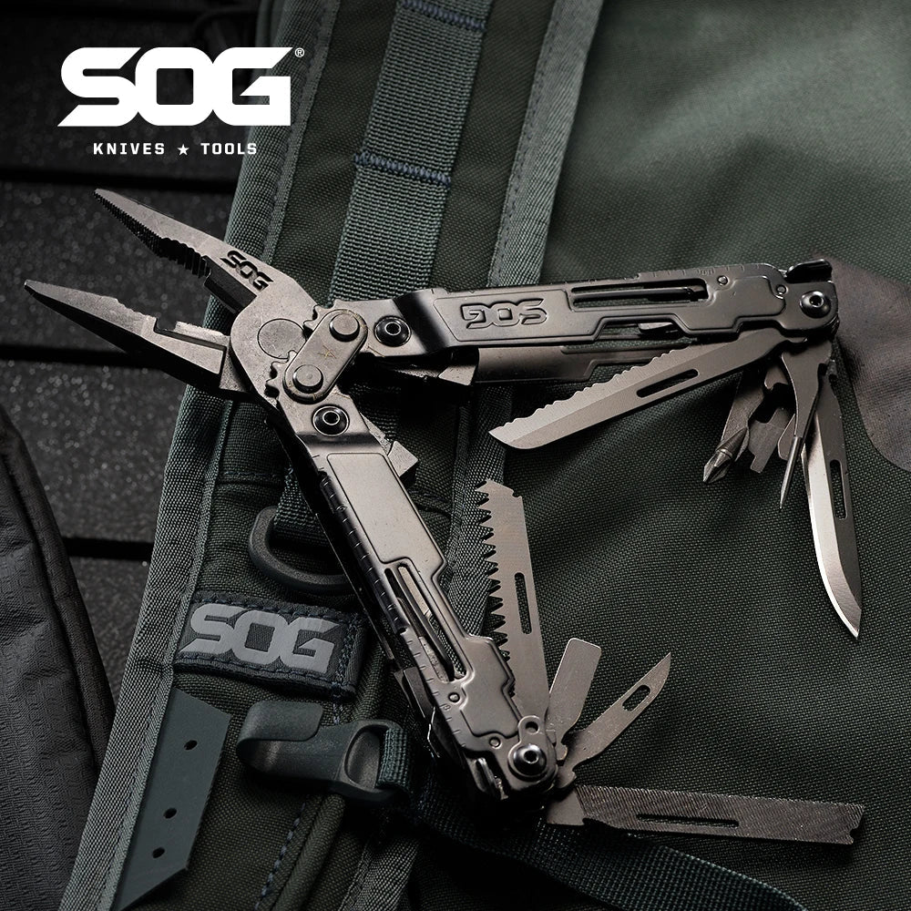 SOG PowerAccess Deluxe Multi - Tool – 21 - in - 1 Tactical Folding Pliers & Pocket Tool - Homebound Essentials