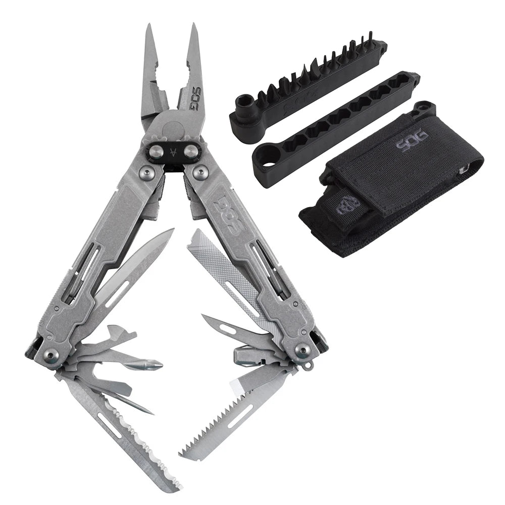 SOG PowerAccess Deluxe Multi - Tool – 21 - in - 1 Tactical Folding Pliers & Pocket Tool - Homebound Essentials