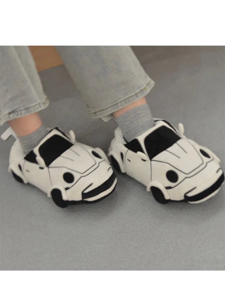 Sports Car Plush Home Slippers: Drive into Comfort - Homebound Essentials