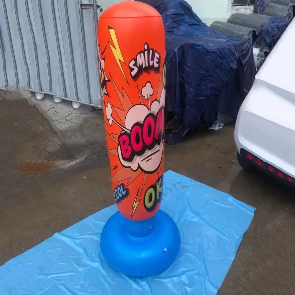 StrikeZone Inflatable Punching Bag: Inflatable Boxing Punching Bag | 1.25M for Adults & Children, Stress Relief & Boxing Training Equipment, Sandbag Target Column - Homebound Essentials