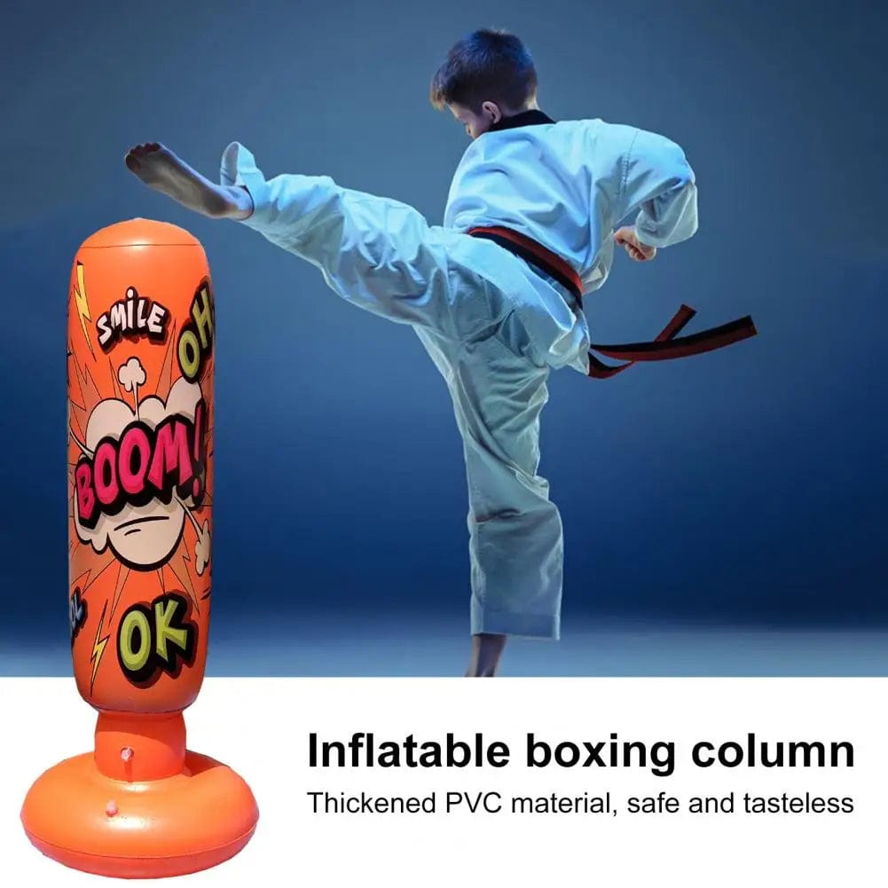 StrikeZone Inflatable Punching Bag: Inflatable Boxing Punching Bag | 1.25M for Adults & Children, Stress Relief & Boxing Training Equipment, Sandbag Target Column - Homebound Essentials