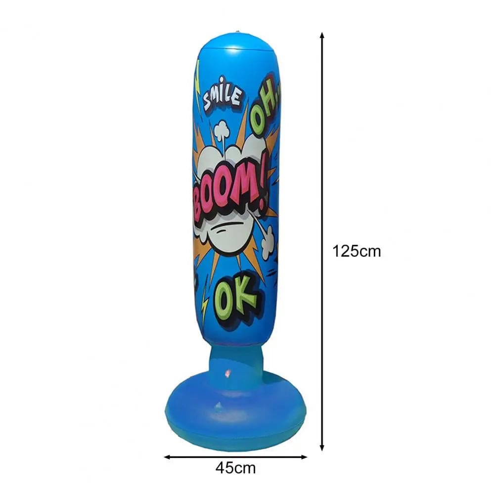 StrikeZone Inflatable Punching Bag: Inflatable Boxing Punching Bag | 1.25M for Adults & Children, Stress Relief & Boxing Training Equipment, Sandbag Target Column - Homebound Essentials