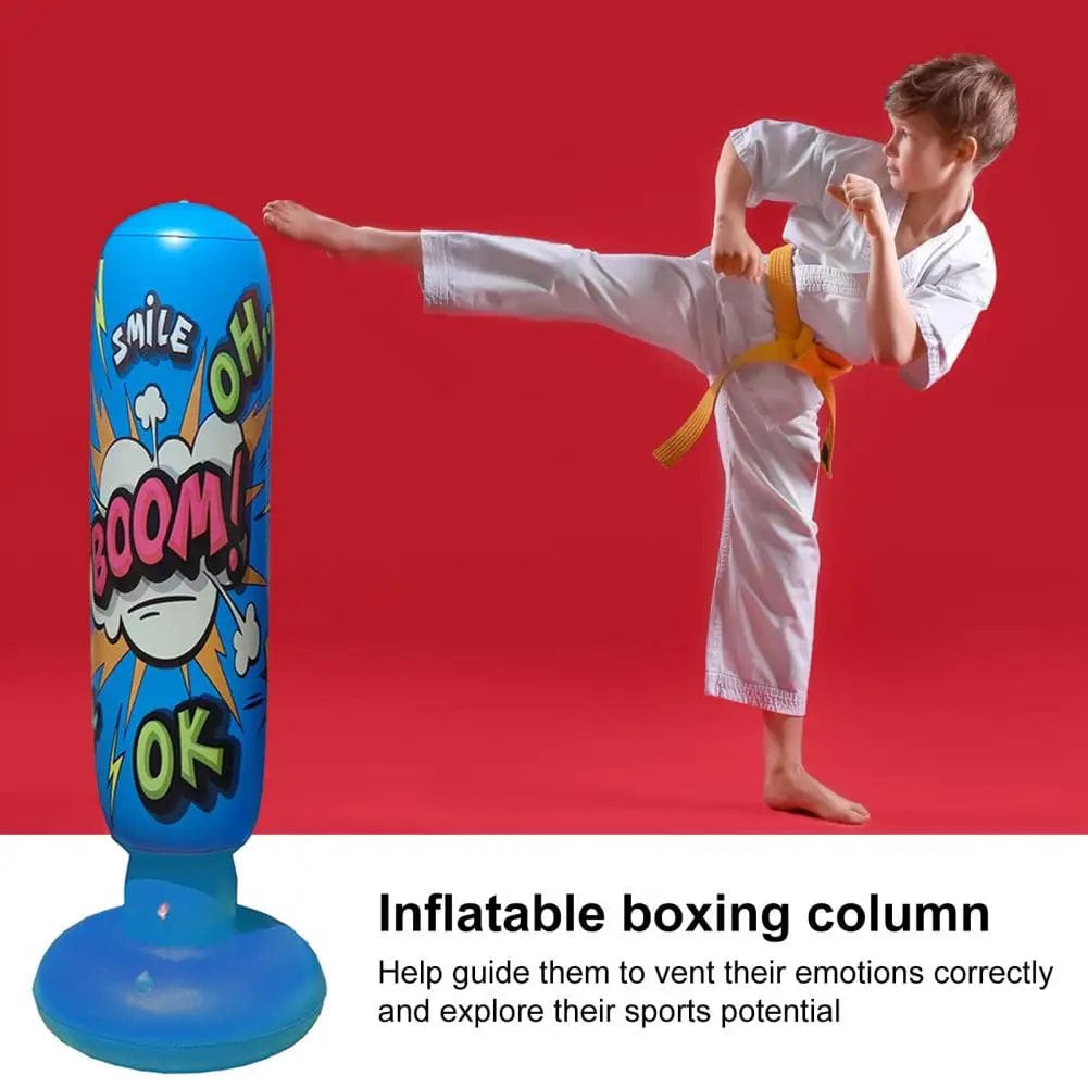 StrikeZone Inflatable Punching Bag: Inflatable Boxing Punching Bag | 1.25M for Adults & Children, Stress Relief & Boxing Training Equipment, Sandbag Target Column - Homebound Essentials