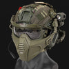 Tactical Airsoft Noise Reduction Military Headphones Night Vision Helmet Set with Flashlight - Homebound Essentials