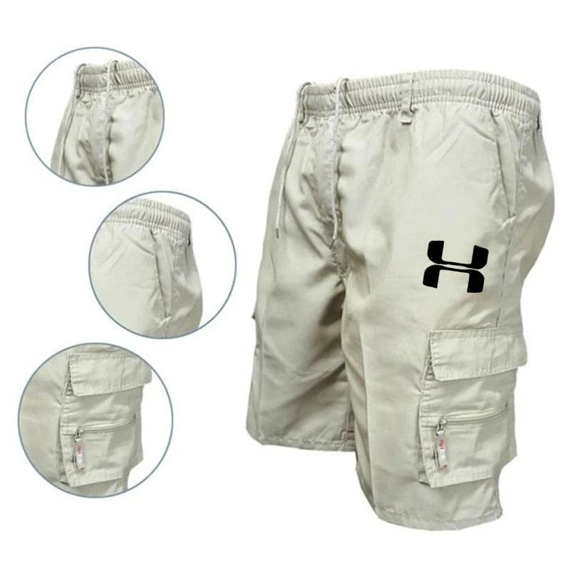 TactiFlex: Men's Under Armour Tactical Shorts for Summer, Casual Jogging Cargo Shorts with Multipockets, Elastic Waist, and Loose Fit for Work, Hiking, and Climbing - Homebound Essentials