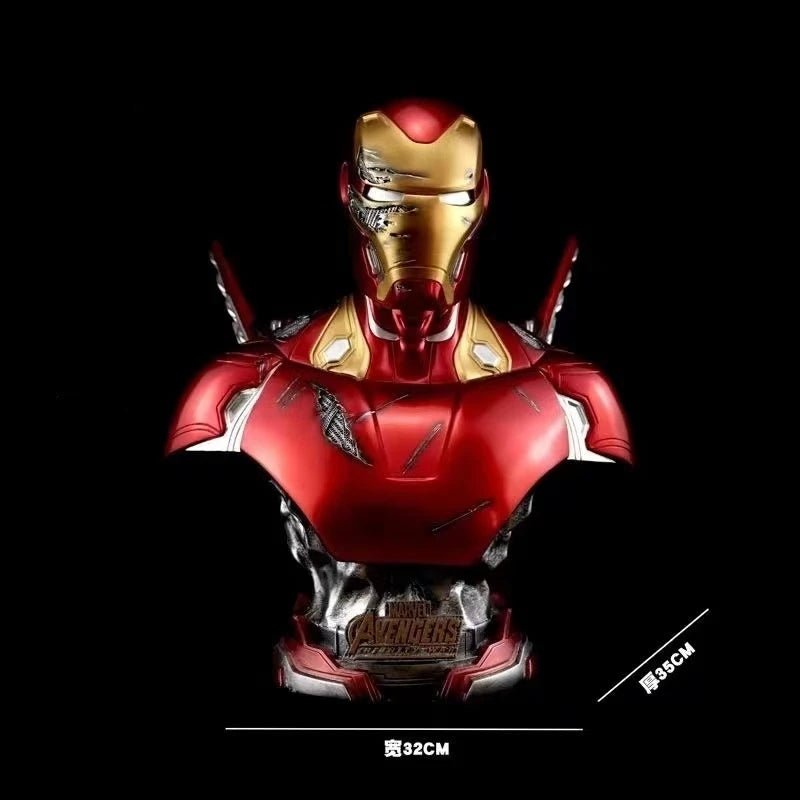 The Avengers Glowing Mk50 Iron Man Bust: 1/3 Scale Large Static Statue - Homebound Essentials