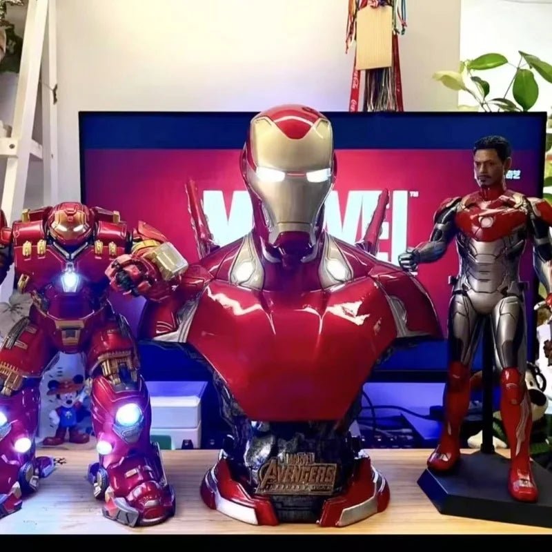 The Avengers Glowing Mk50 Iron Man Bust: 1/3 Scale Large Static Statue - Homebound Essentials