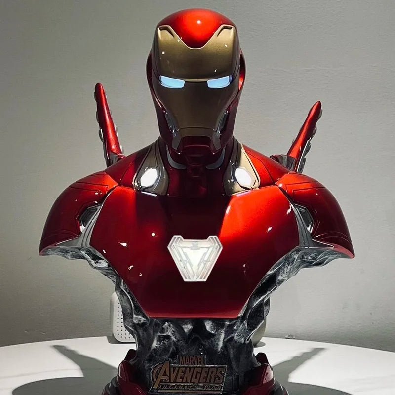 The Avengers Glowing Mk50 Iron Man Bust: 1/3 Scale Large Static Statue - Homebound Essentials