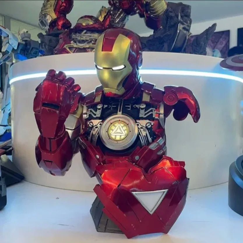 The Avengers Glowing Mk50 Iron Man Bust: 1/3 Scale Large Static Statue - Homebound Essentials