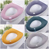 Thicker Bathroom Toilet Seat Cover Pads - Soft Warmer Toilet Seat Cushion Cover Stretchable Washable Cloth - Homebound Essentials