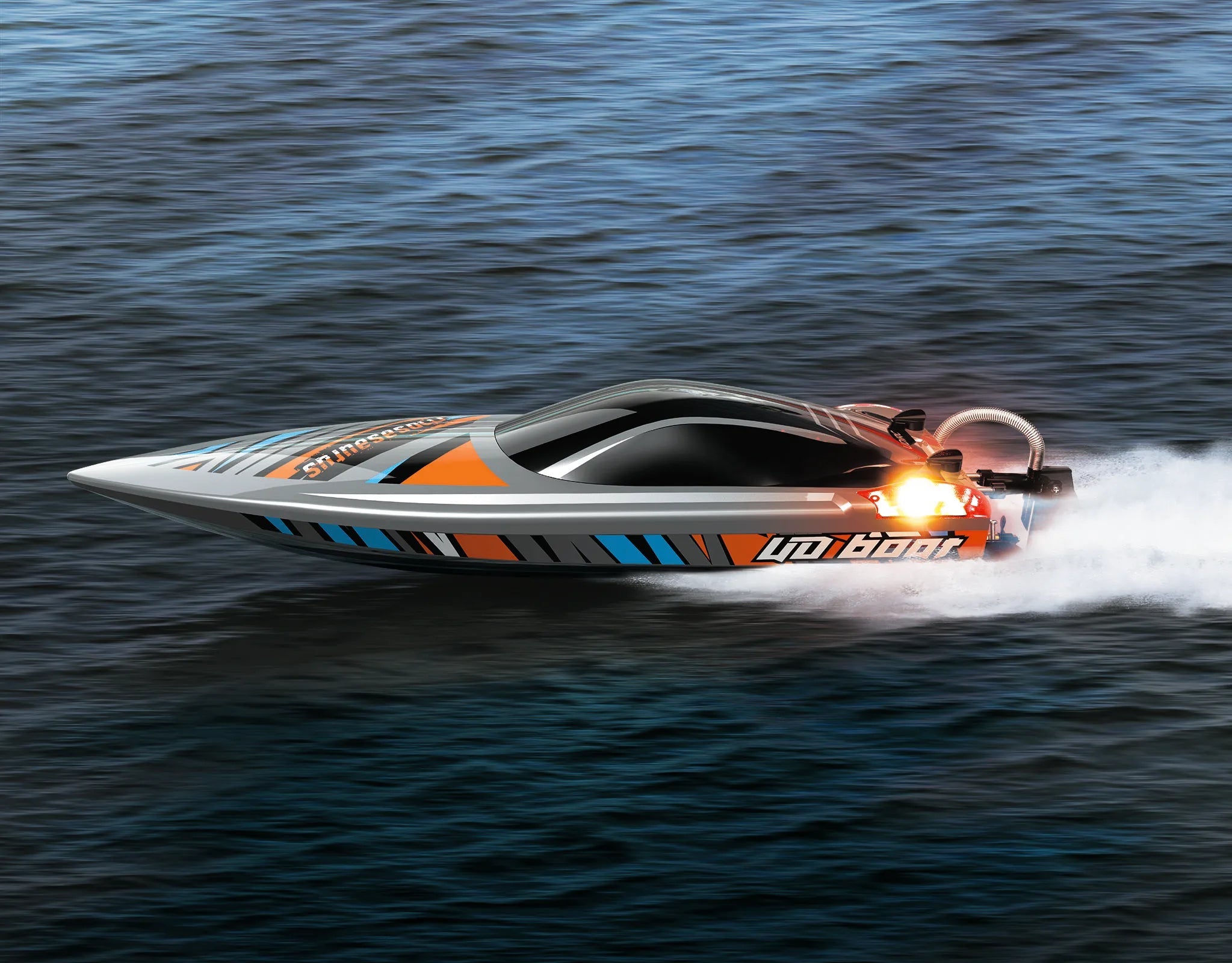 UDI R/C UDI018 Large RC Speed Boat: High - Speed Remote Control Watercraft - Homebound Essentials