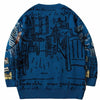 Van Gogh Graffiti Print Knitted Sweater – High Street Fashion - Homebound Essentials