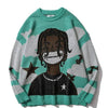 Van Gogh Graffiti Print Knitted Sweater – High Street Fashion - Homebound Essentials