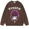Van Gogh Graffiti Print Knitted Sweater – High Street Fashion - Homebound Essentials