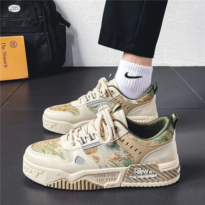 Van Gogh - Oil - Painting Inspired Walking & Skateboarding Sneakers for Girls and Boys - Homebound Essentials