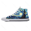 Van Gogh Starry Night Oil Painting High - Top Comfortable Sneakers - Homebound Essentials