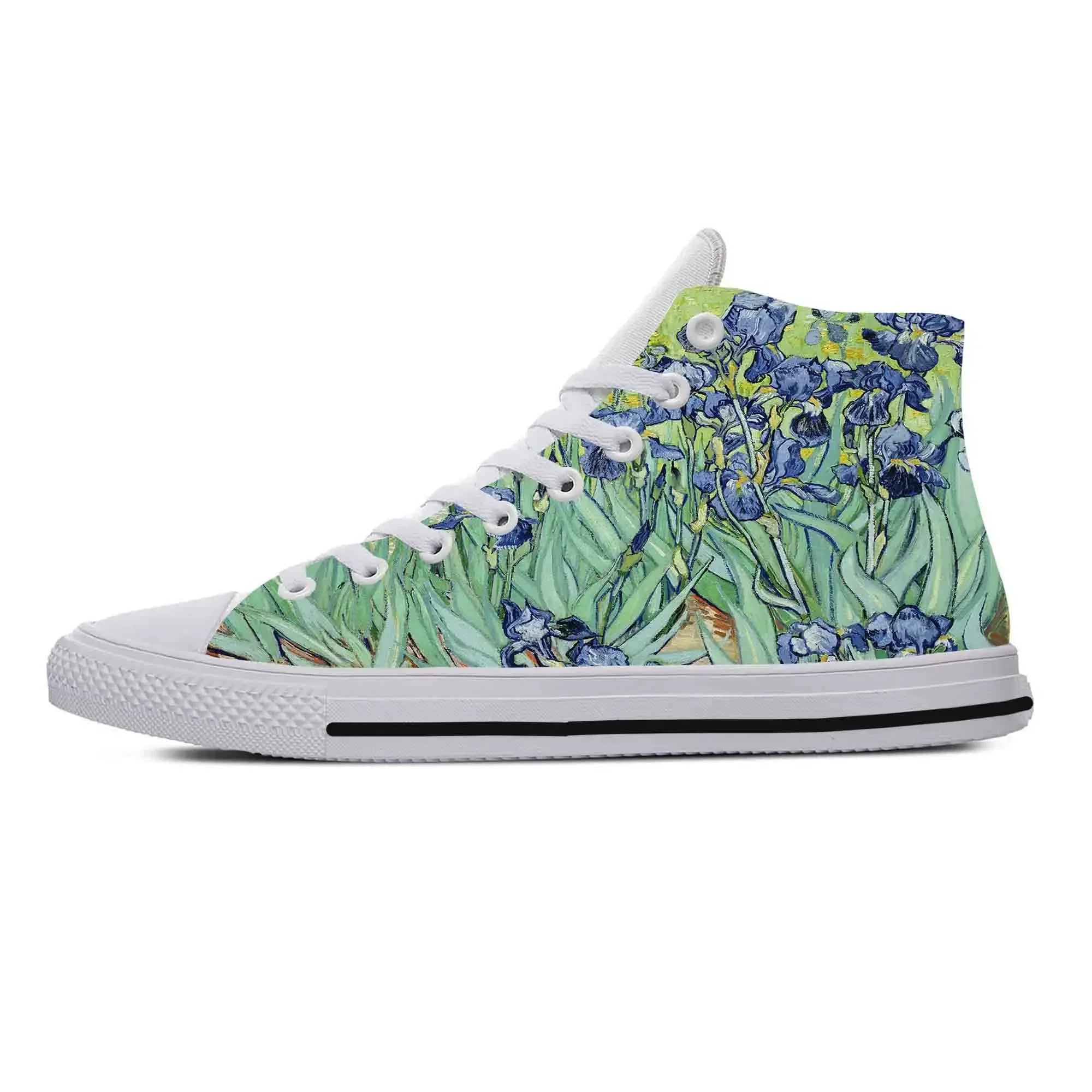 Van Gogh Starry Night Oil Painting High - Top Comfortable Sneakers - Homebound Essentials