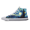 Van Gogh Starry Night Oil Painting High - Top Comfortable Sneakers - Homebound Essentials